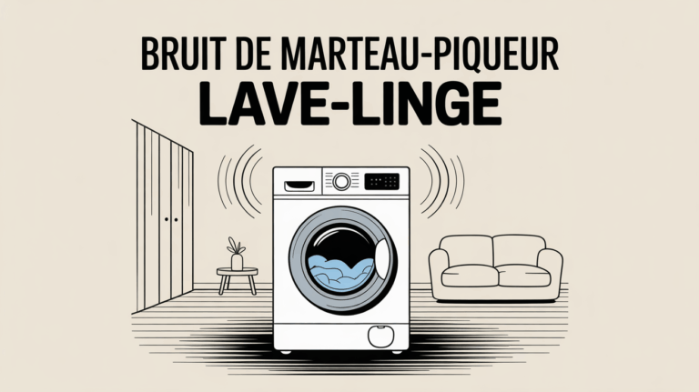Illustration machine à laver bruit marteau-piqueur