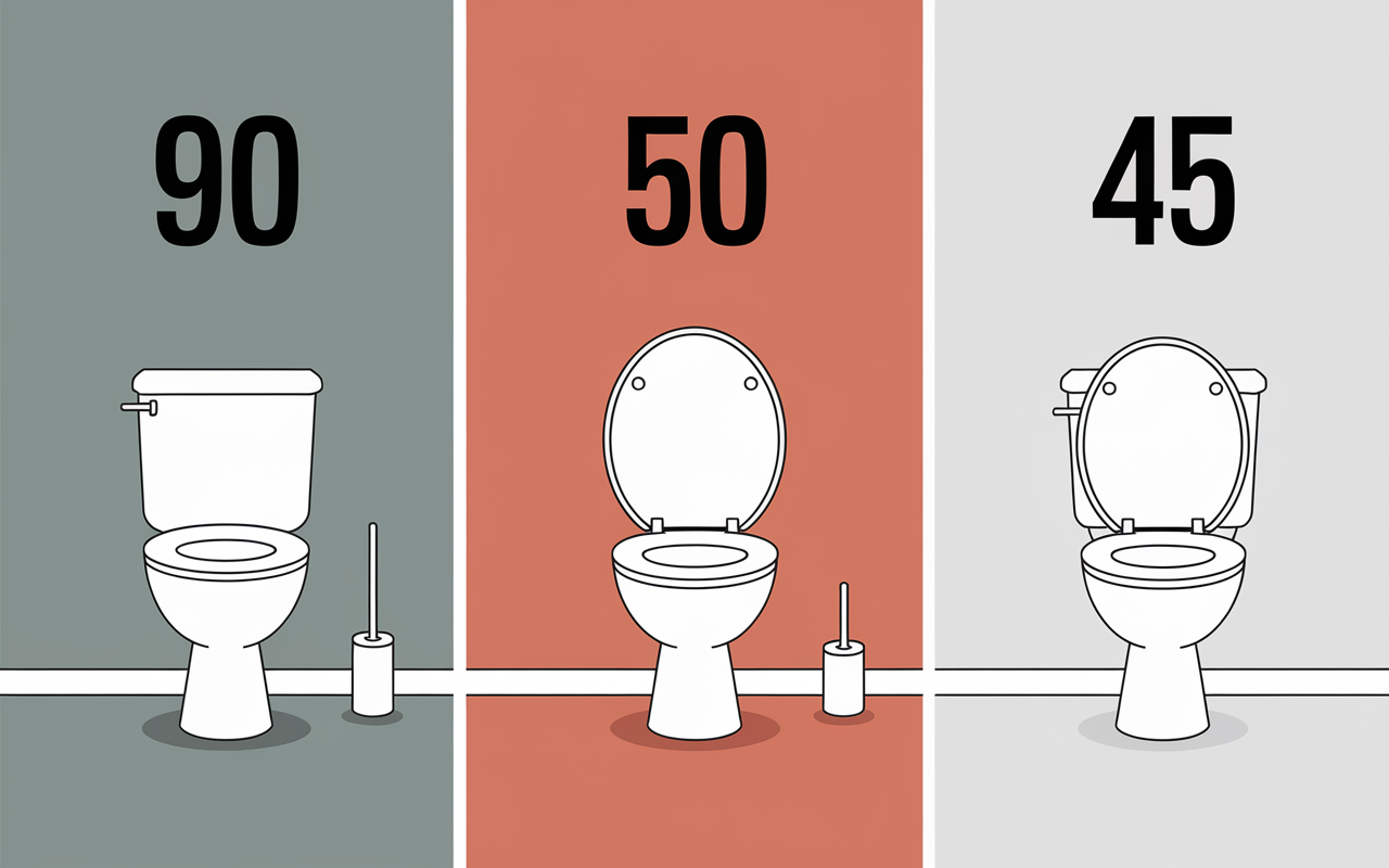 Infographie comparatif dimensions WC