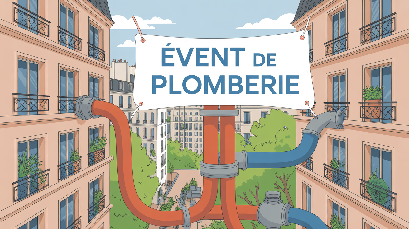 illustration event de plomberie canalisation maison paris