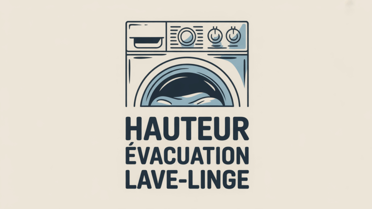 Schema lave-linge buanderie Paris hauteur evacuation
