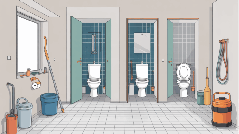 Scène de chantier hauteur evacuation WC moderne