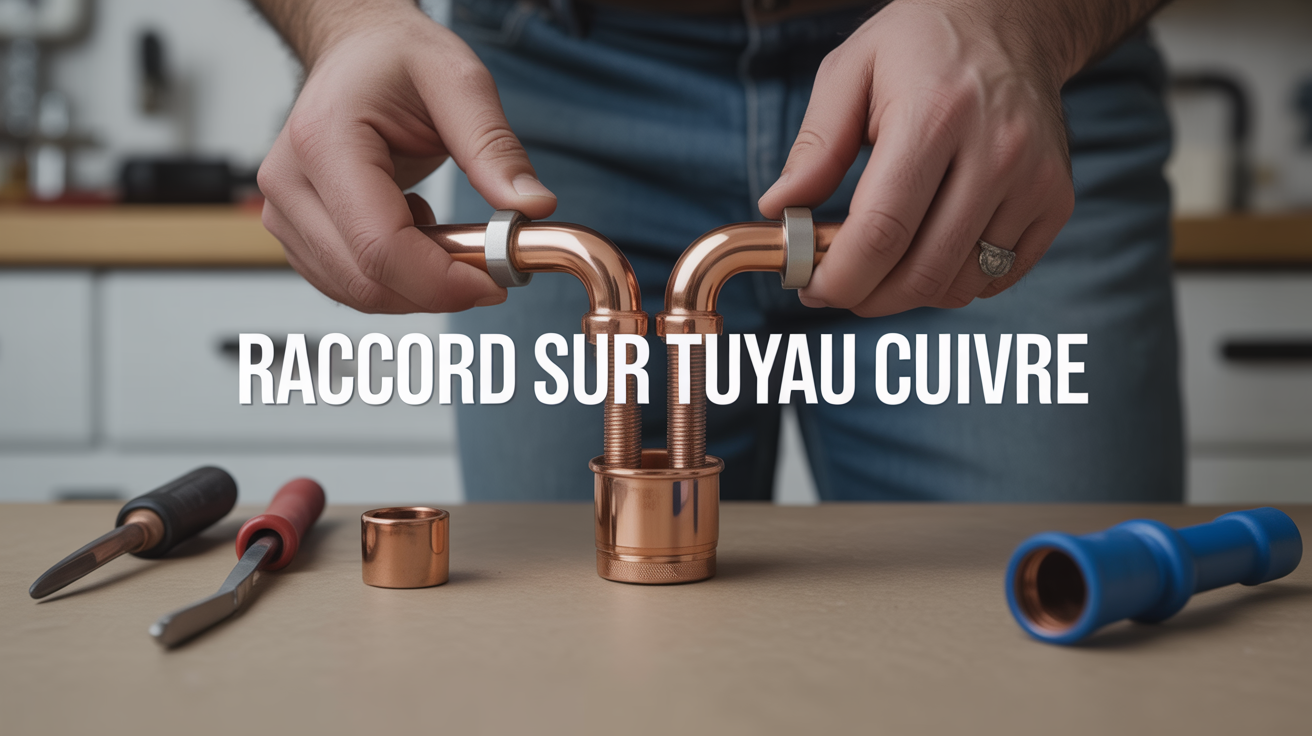 Installation d’un raccord sur tuyau cuivre avec outils simples