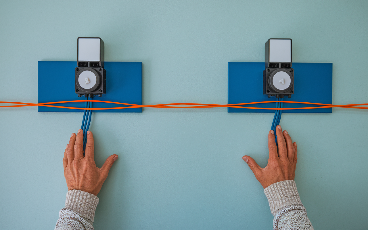 schema deux interrupteurs va et vient fils outillage cables