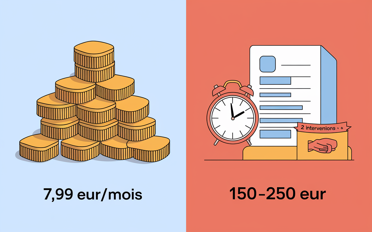 comparatif tarif canalisation bouchee forfait veolia intervention unique