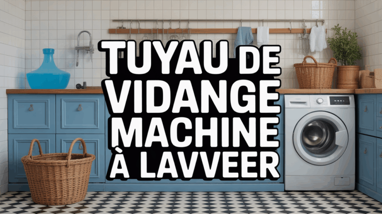 Tuyau de vidange machine à laver dans une buanderie moderne