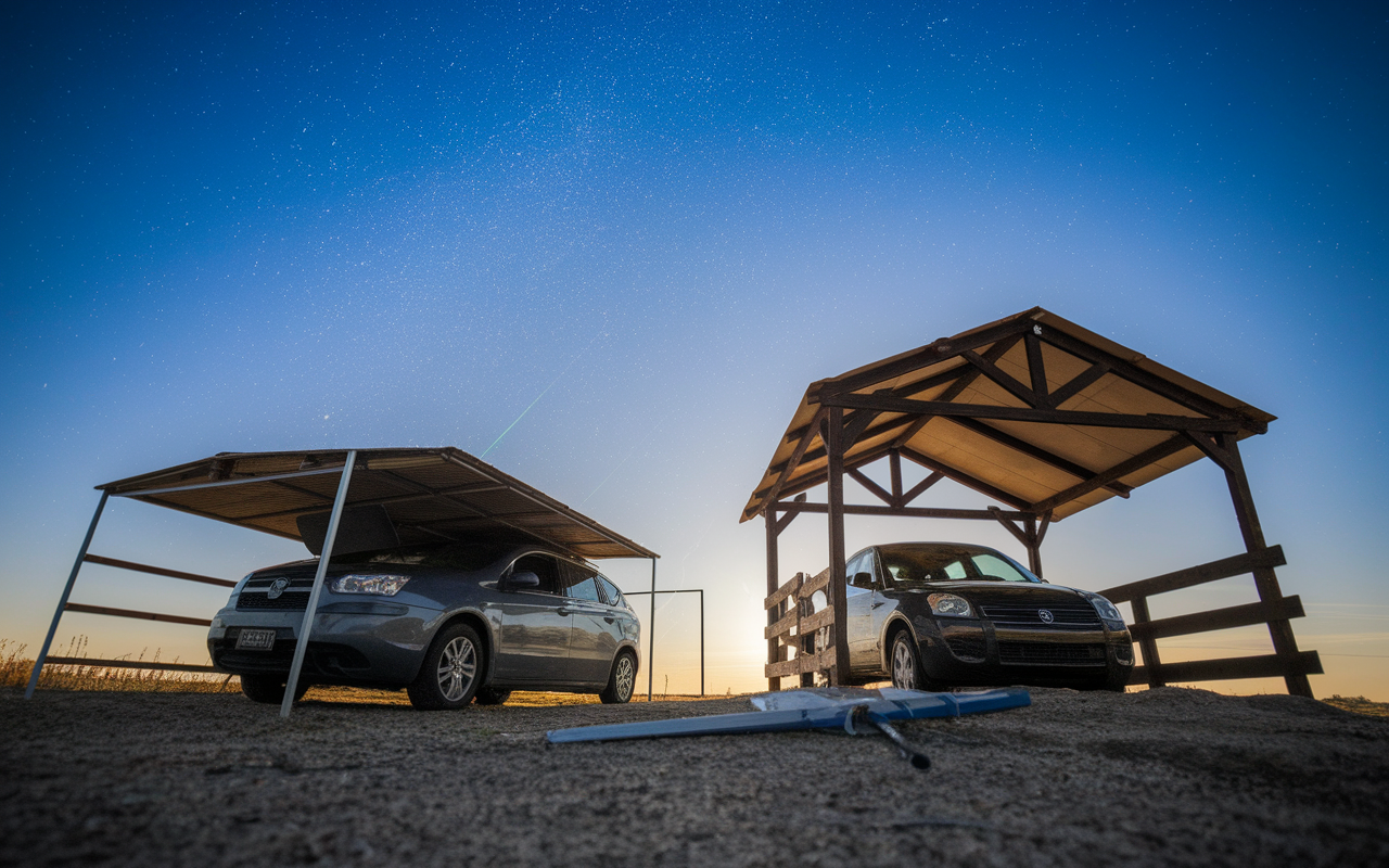 Comparatif abri camping car pas cher metal bois DIY