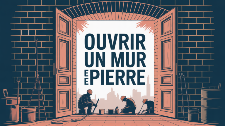 mur en pierre ouvert Paris coupe chantier