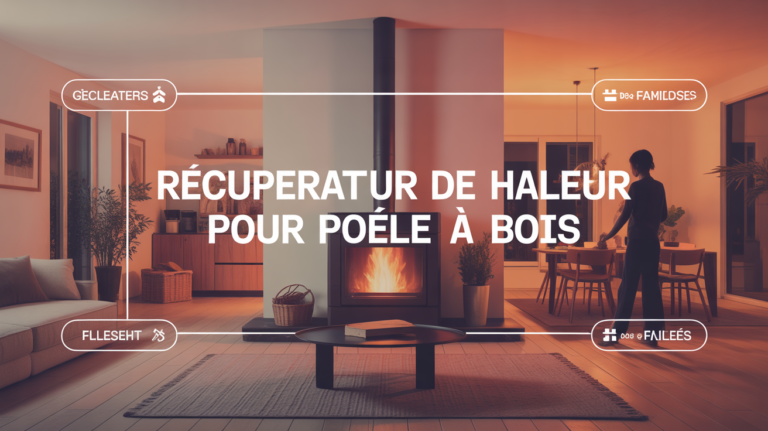 Vue schema recuperateur de chaleur pour poele a bois et circulation air