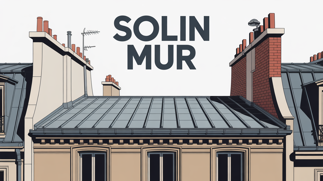 Coupe toit terrasse Paris avec solin mur métallique