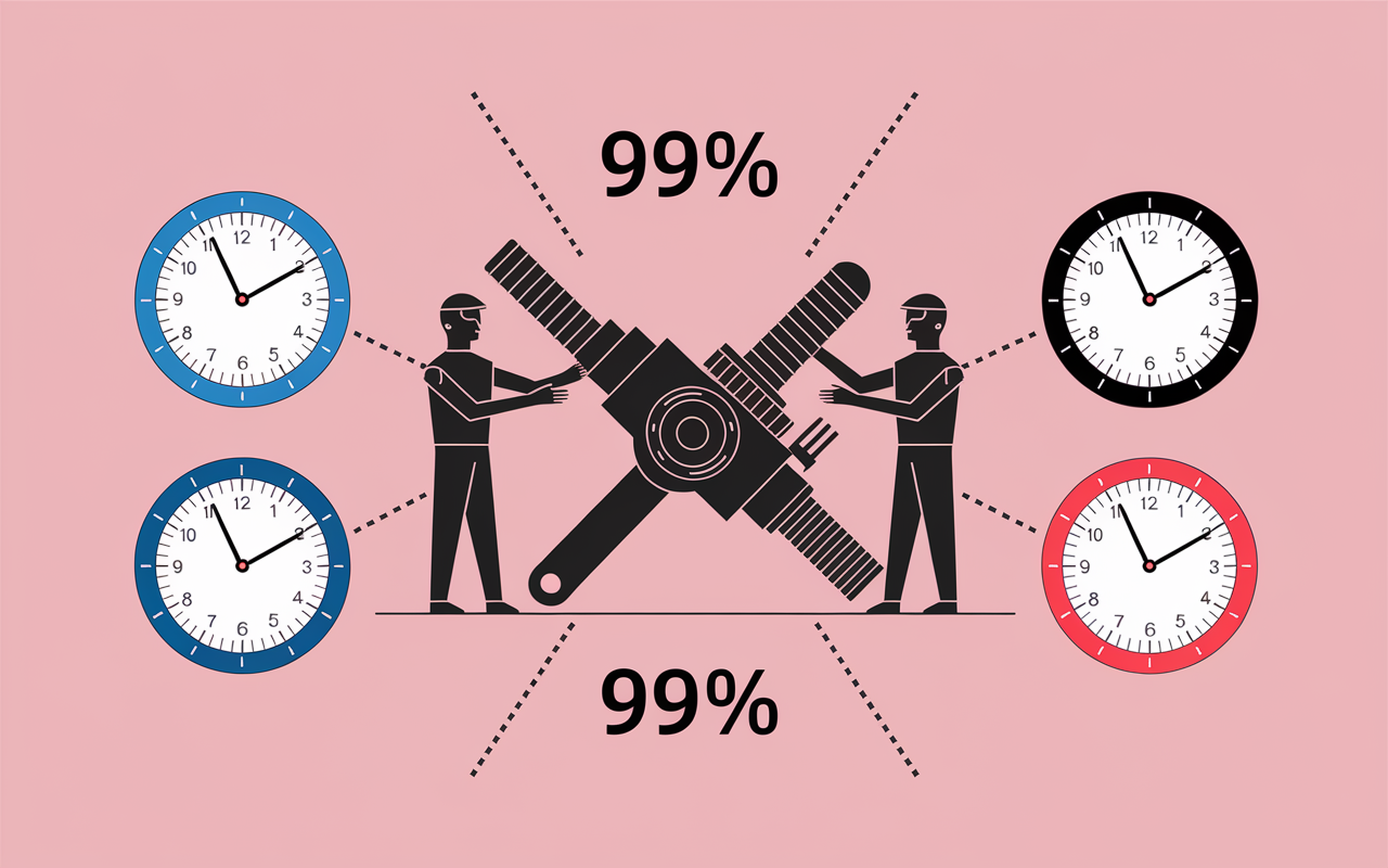 Vis avec schema montre sens horaire et anti-horaire