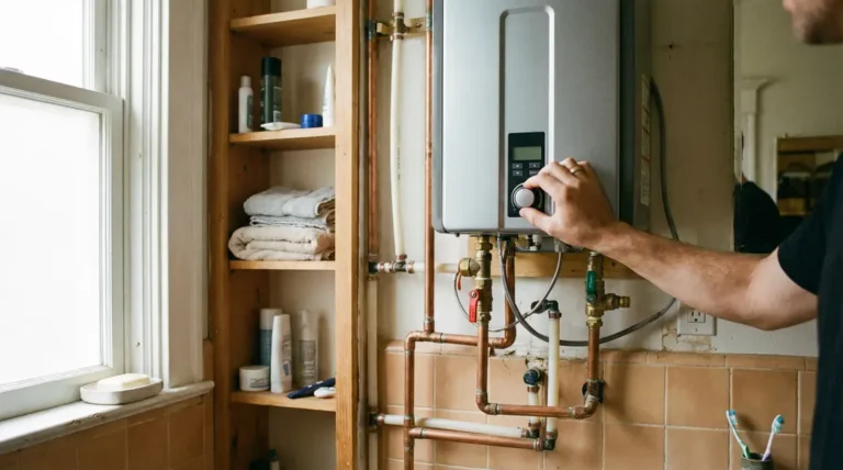 chauffe-eau paris salle de bain main reglages