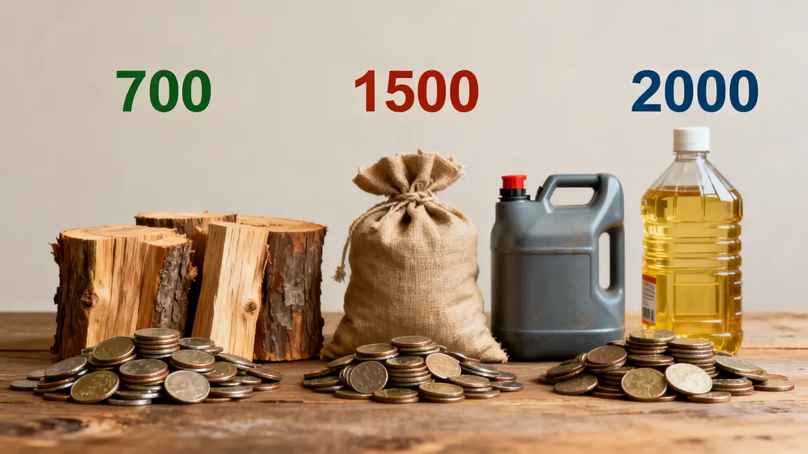 Tableau économies chauffage biomasse vs gaz fioul