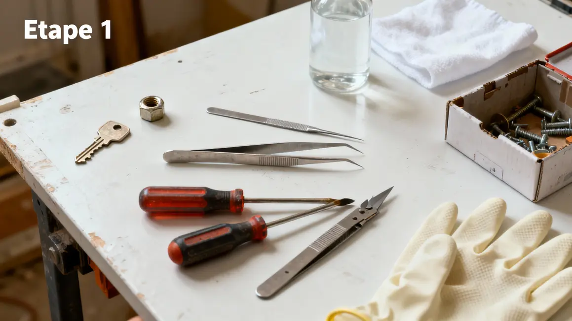 Outils joints robinet plan travail Paris
