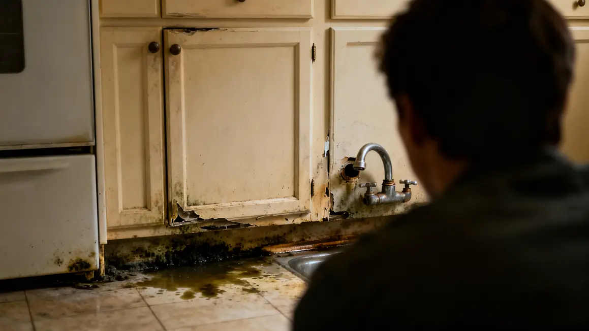 Robinet qui fuit dégâts meuble Paris