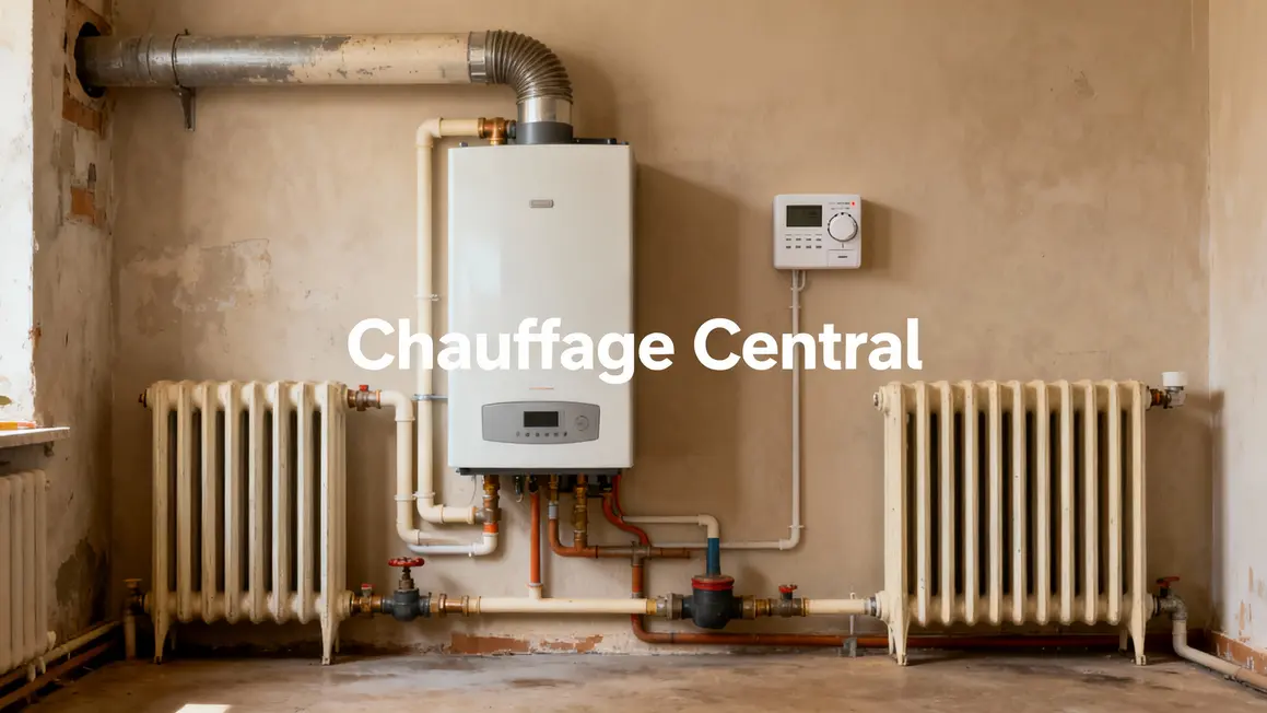 Schéma chauffage central chaudière circuit radiateurs thermostat