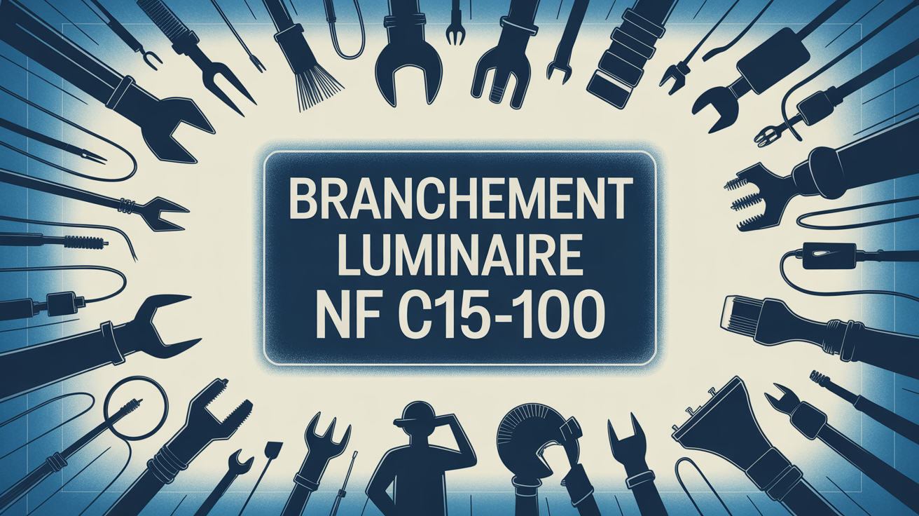 branchement luminaire illustration sécurisée plafond