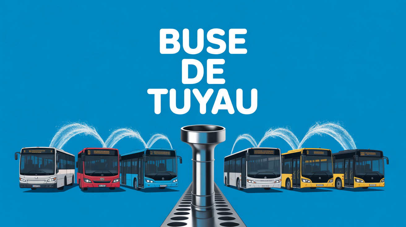 illustration buse tuyau moderne avec jets d'eau