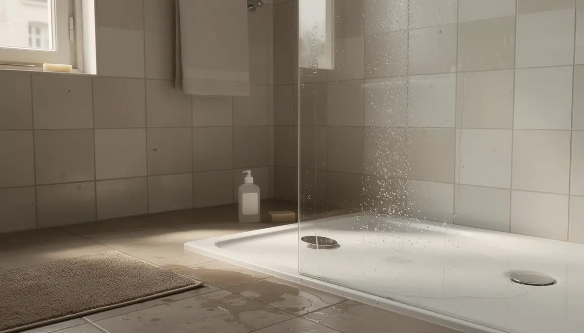 douche qui coule gouttes salle de bain parisien