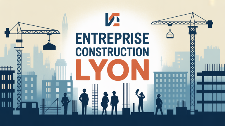 Chantier urbain avec engins à Lyon entreprise de construction