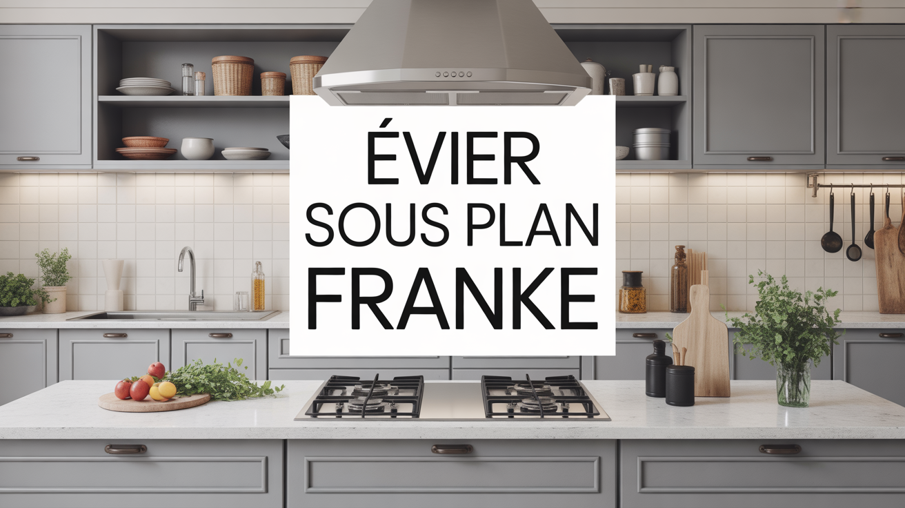 evier sous plan franke encastre dans cuisine moderne