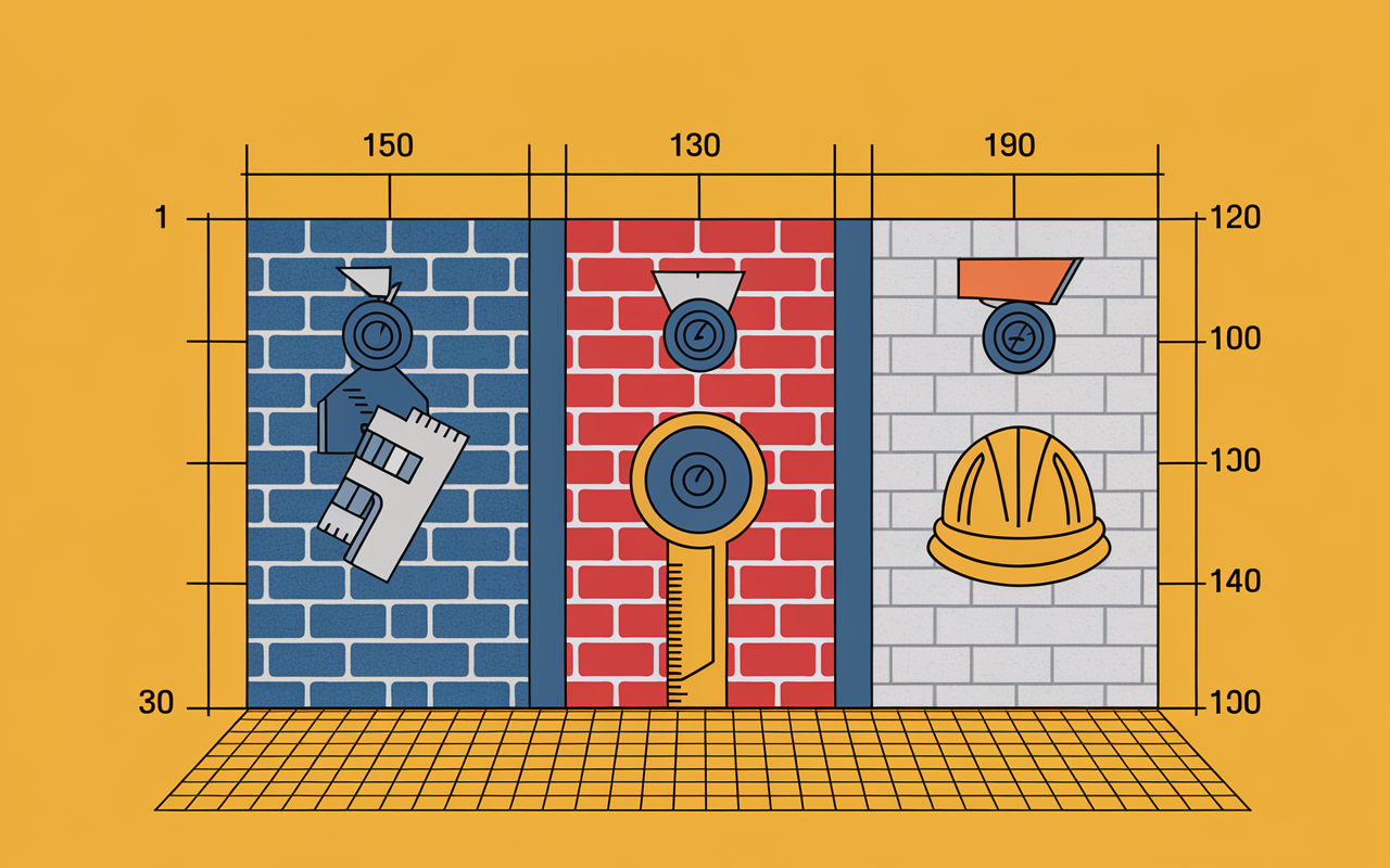 préparer fixer plan de travail au mur selon type mur