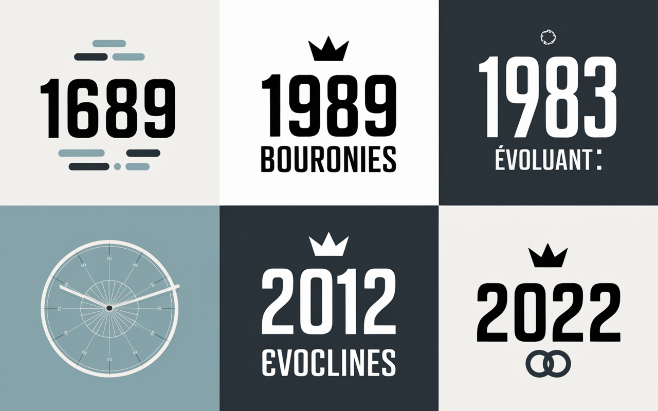 evolution chronologique graphique husqvarna logo