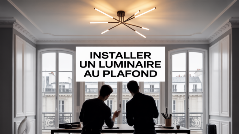 installer luminaire au plafond intérieur outils