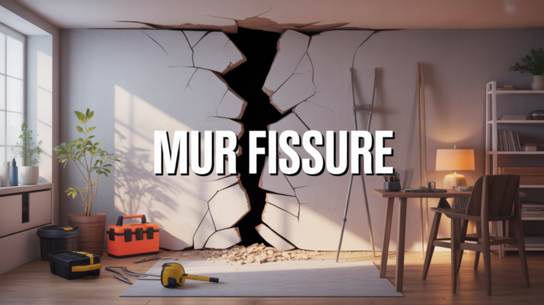 mur fissuré comment réparer outils sur mur fissuré