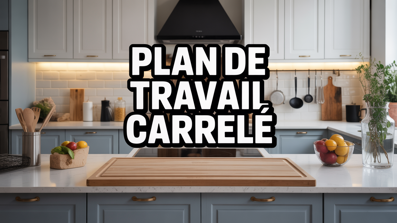 Cuisine moderne peindre carrelage cuisine plan de travail