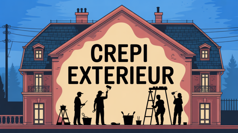 façade maison peindre sur du crepi exterieur silhouette