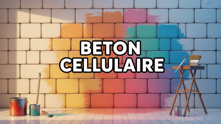 illustration peinture pour béton cellulaire avec outils