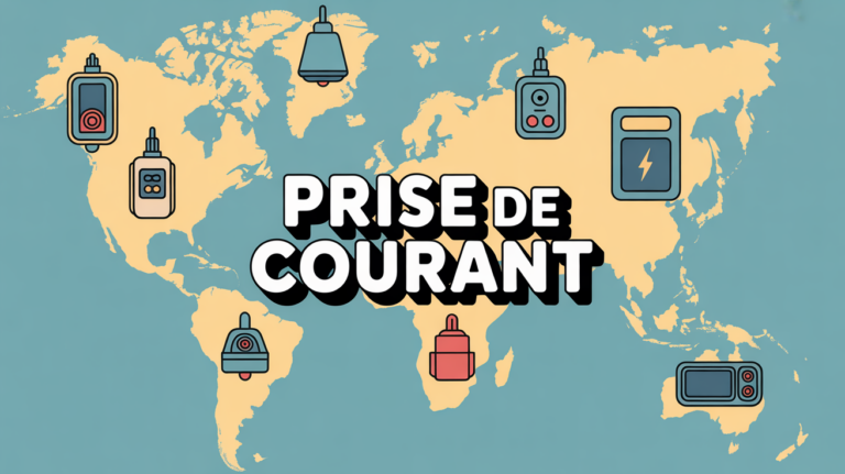illustration prises de courant en anglais carte monde