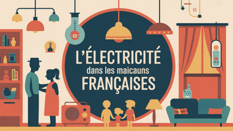 illustration stylisée, quand est arrivé l'électricité dans les maisons françaises