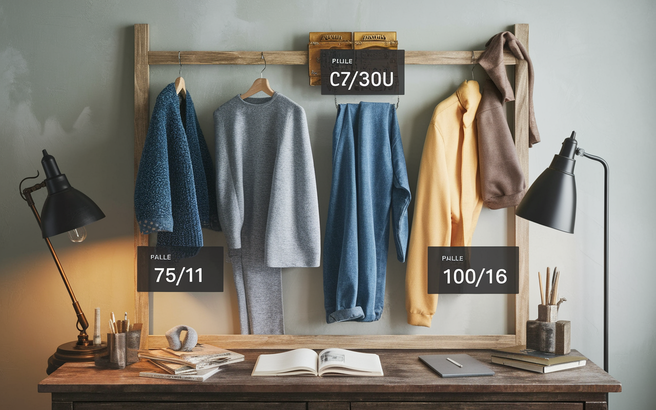 tableau quelle aiguille pour quel tissu et tailles