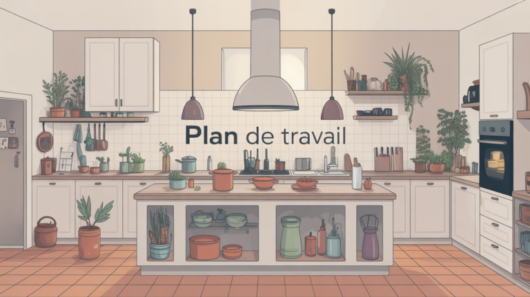 Vue cuisine moderne pour refaire un plan de travail de cuisine