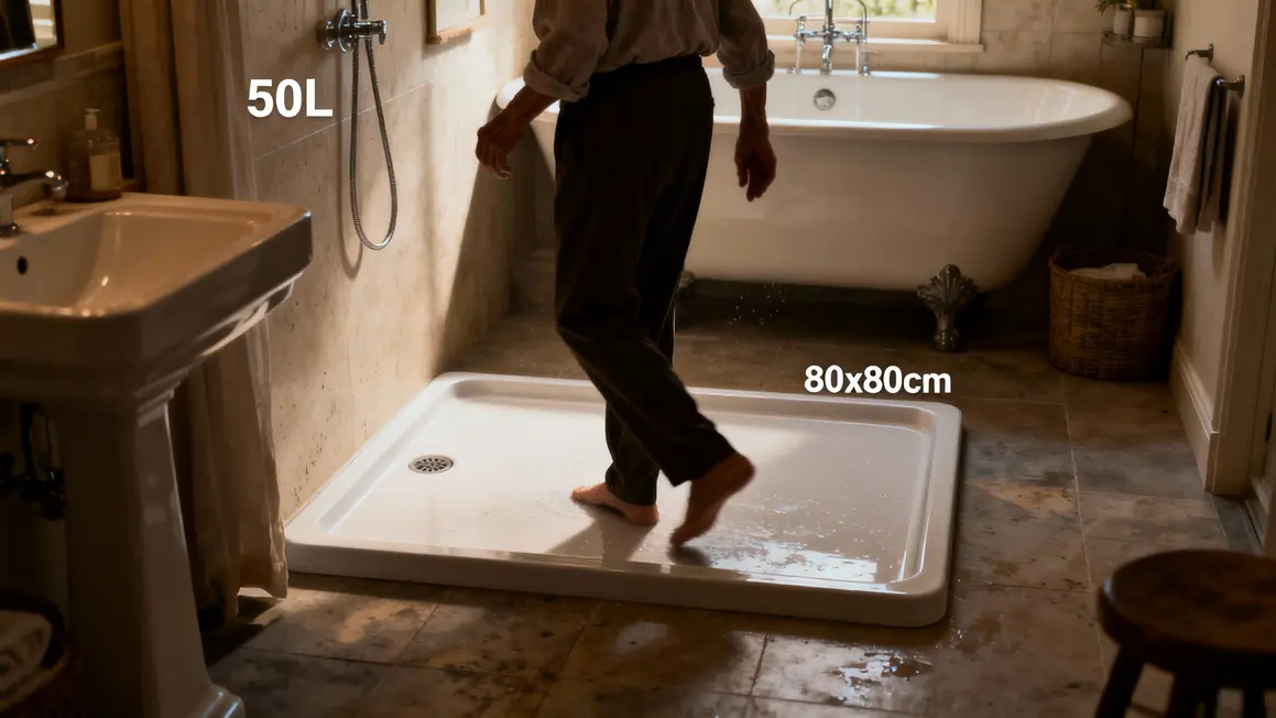 Receveur douche extra-plat accès facile dans salle de bain Paris