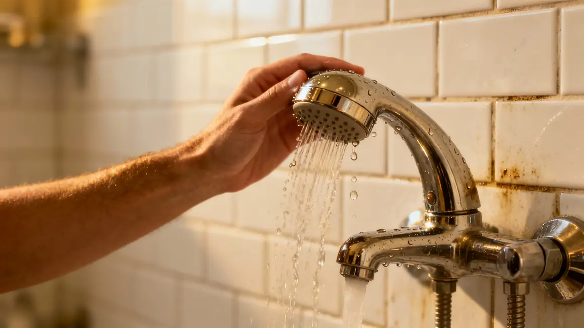 pommeau et robinet qui goutte fuite douche