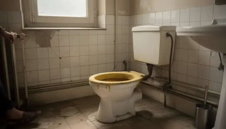 WC ancien avec tartre dans appartement Paris