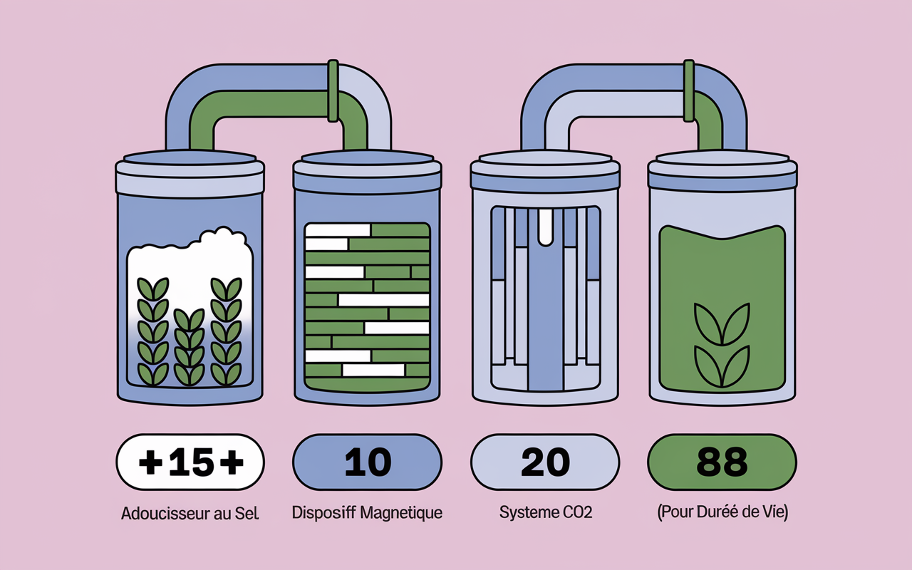 adoucir eau tableau solutions anticalcaire