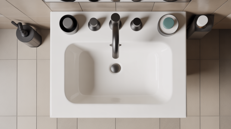 bouchon lavabo centre salle de bain accessoires