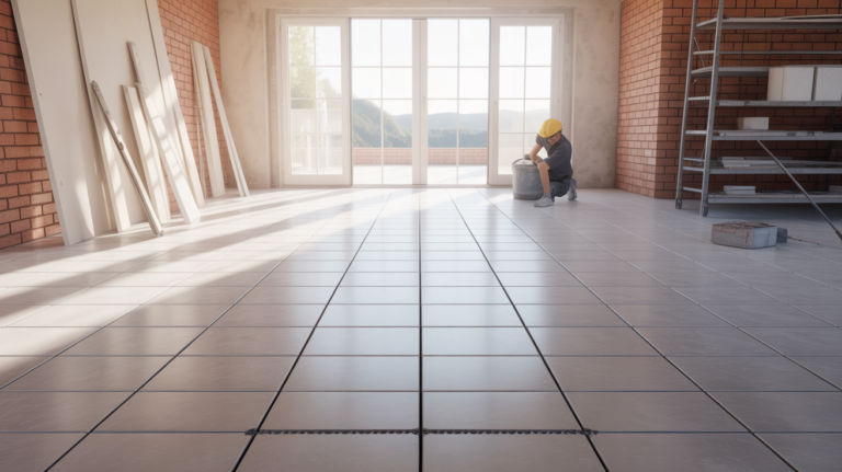 carrelage joint de dilatation coupe ambiance chantier