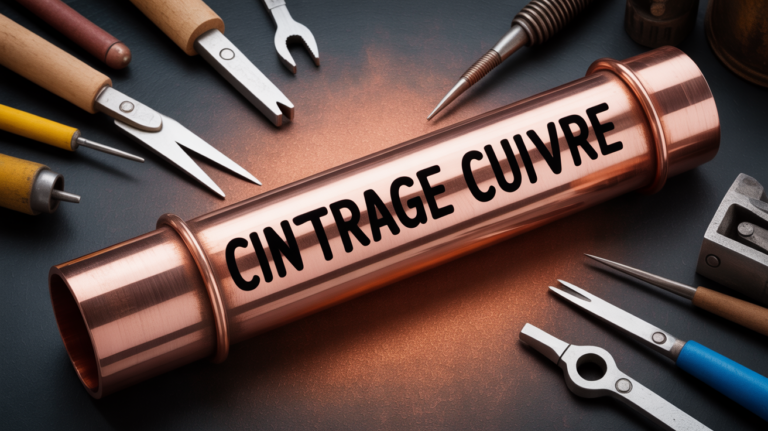 Cintrer du cuivre en atelier, tube et outils