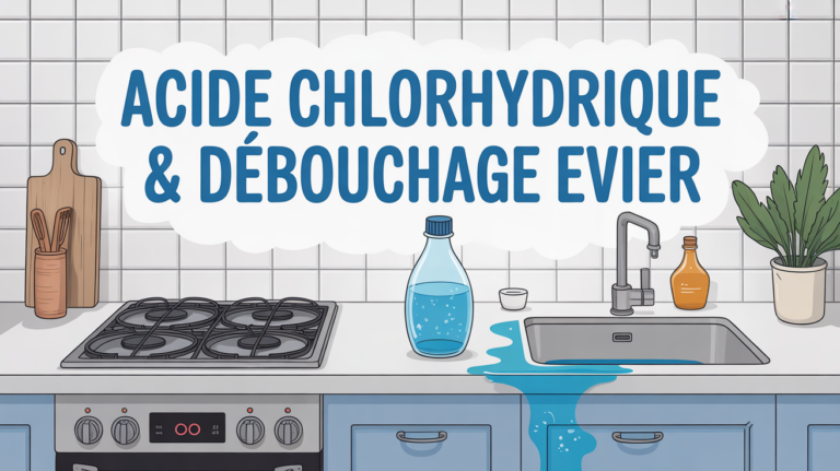 Deboucher evier acide chlorhydrique liquide bleu flacon