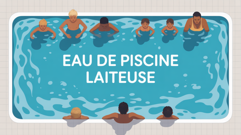 eau piscine laiteuse peut on se baigner illustration avertissement