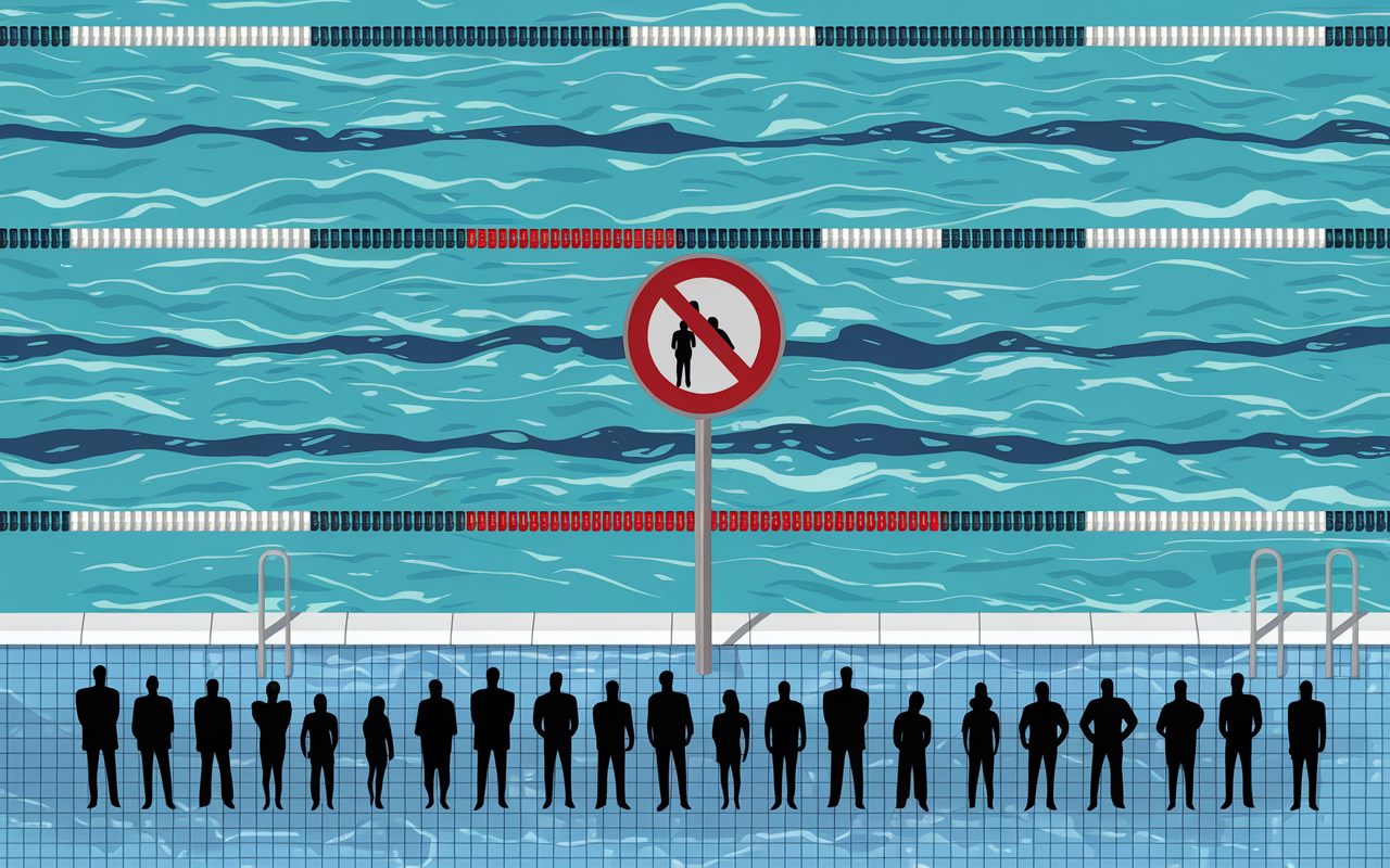 eau piscine laiteuse peut on se baigner panneau interdiction