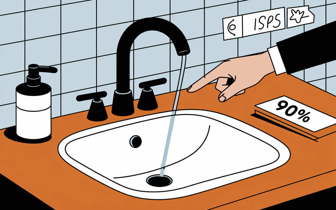 systeme evier trop plein coupe et eau