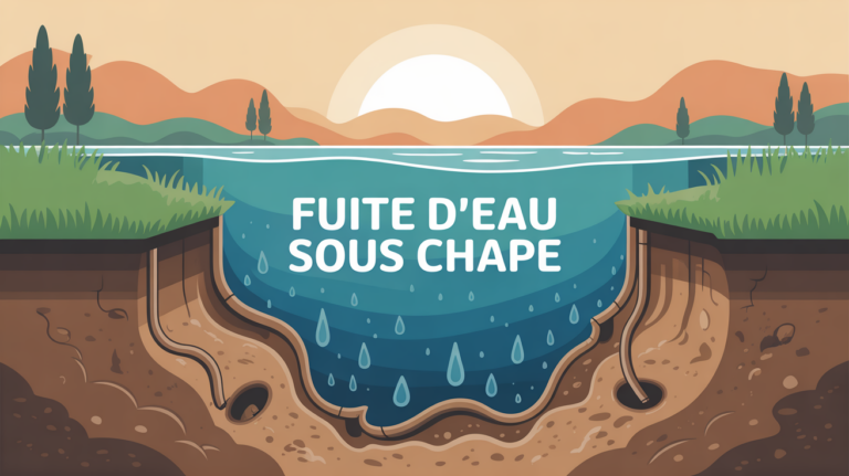 schéma fuite d'eau canalisation enterrée sous chape solution vue coupe