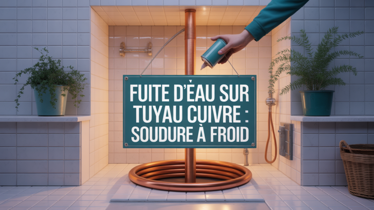 Soudure à froid cuivre sur tuyau fuite eau