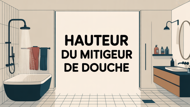 illustration hauteur mitigeur douche