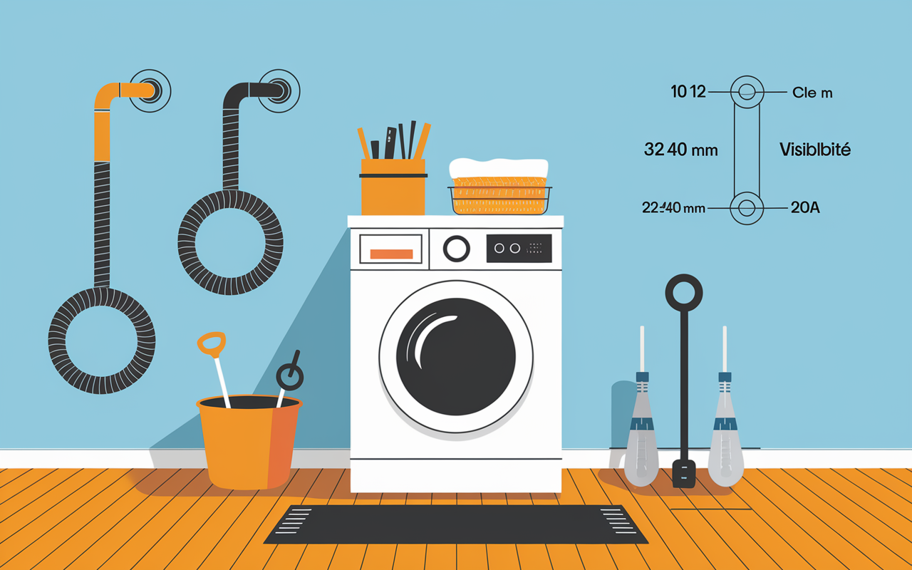 schema lave linge branchement eau electricite